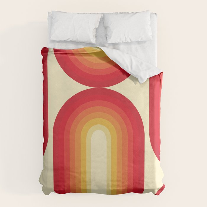 70s Retro Sun Duvet Cover Gallery Image 1