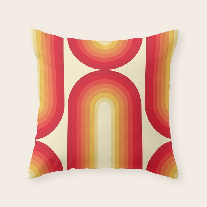 70s Retro Sun Throw Pillow Gallery Image 6