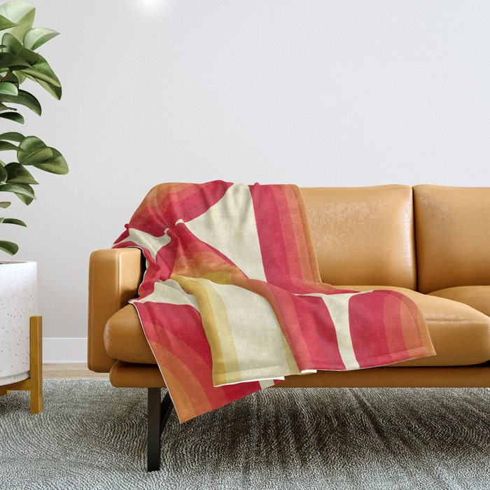 70s Retro Sun Throw Blanket Gallery Image 1
