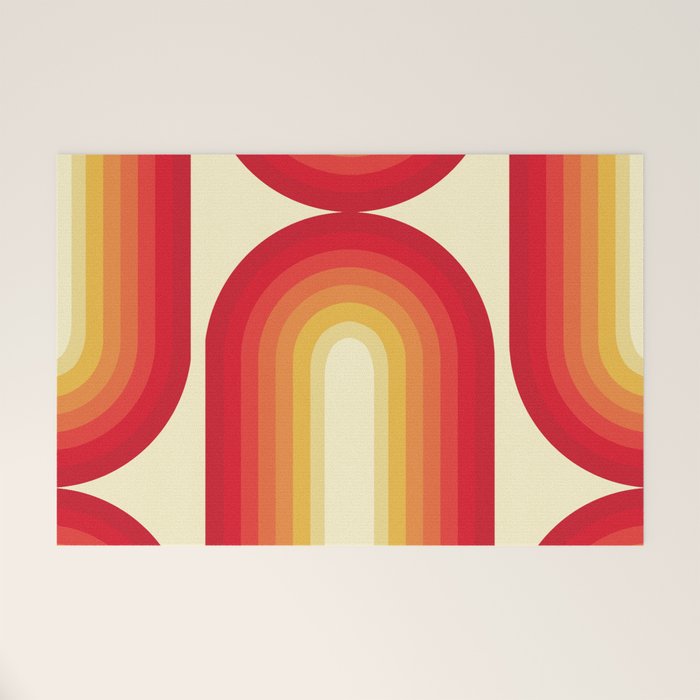 70s Retro Sun Welcome Mat Gallery Image 1