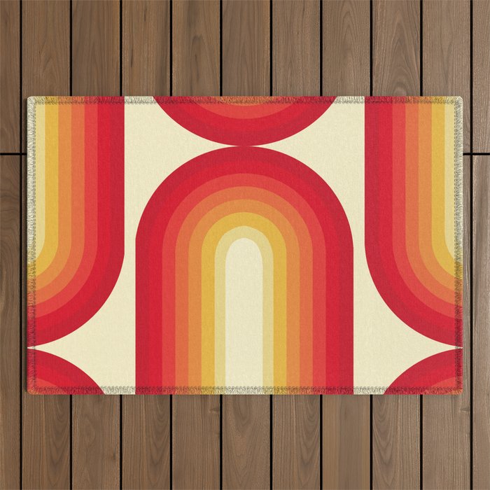 70s Retro Sun Outdoor Rug Gallery Image 1