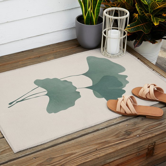 Ginkgo Leaves Outdoor Rug Gallery Image 2