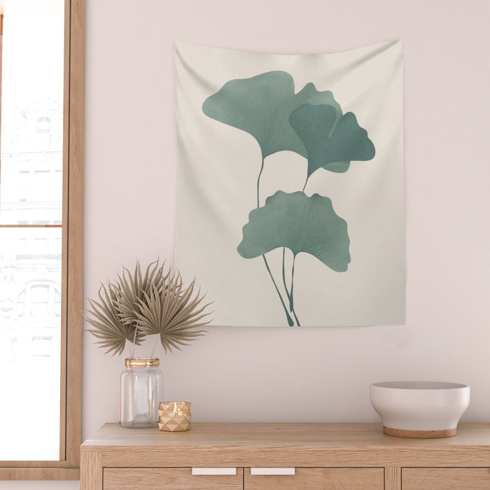 Ginkgo Leaves Wall Tapestry Gallery Image 2