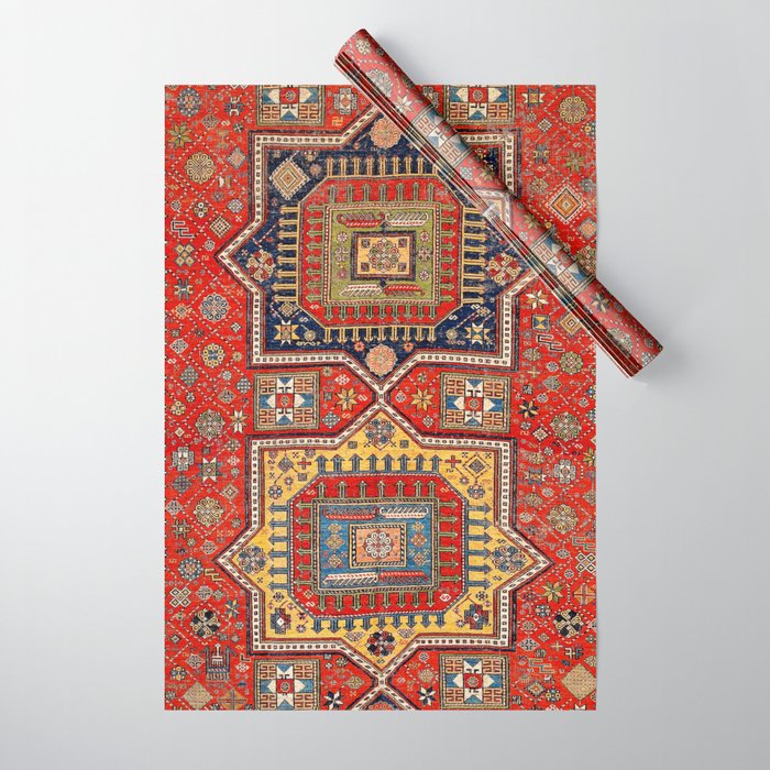 Kuba Sumakh East Caucasus Rug Print Wrapping Paper Gallery Image 1