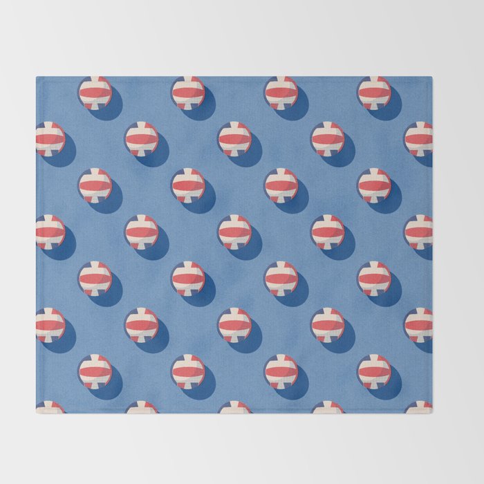 BALLS Volleyball - pattern Throw Blanket Gallery Image 2
