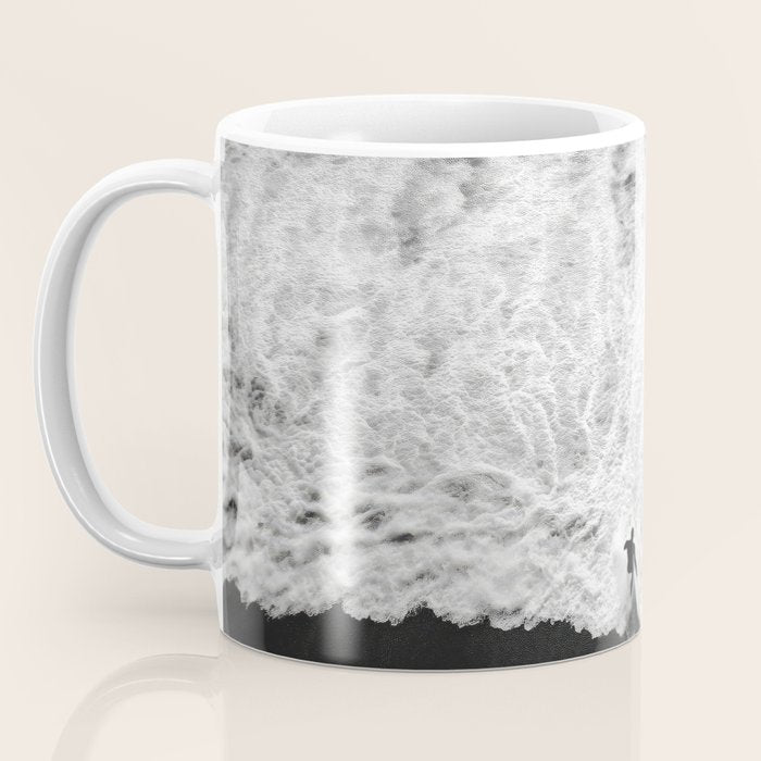 Surfer and Shore - Aerial Ocean Fine Art Print Coffee Mug Gallery Image 3