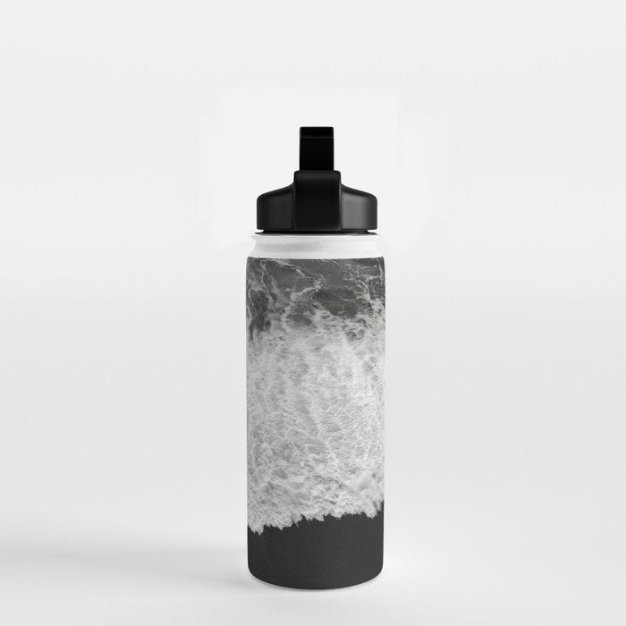 Surfer and Shore - Aerial Ocean Fine Art Print Water Bottle Gallery Image 2