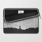 Surfer and Shore - Aerial Ocean Fine Art Print Laptop Sleeve Gallery Image 2