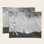 Surfer and Shore - Aerial Ocean Fine Art Print Placemat Gallery Image 1