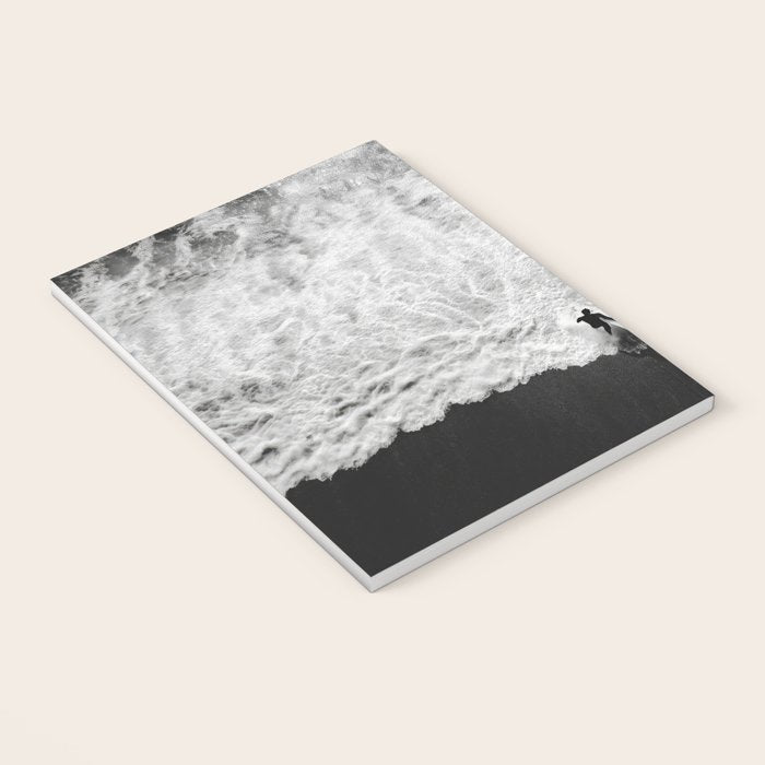 Surfer and Shore - Aerial Ocean Fine Art Print Notebook Gallery Image 3