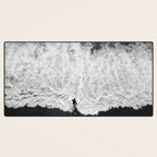 Surfer and Shore - Aerial Ocean Fine Art Print Desk Mat Gallery Image 3