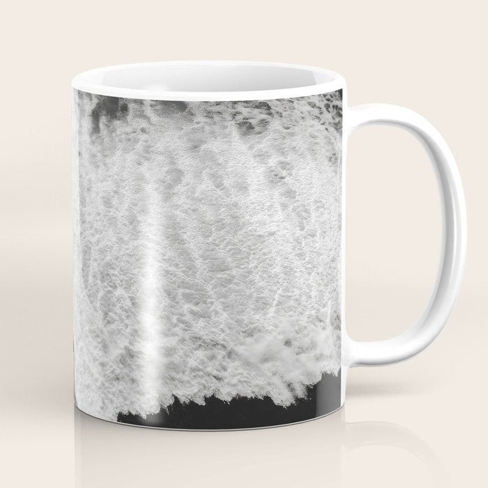 Surfer and Shore - Aerial Ocean Fine Art Print Coffee Mug Gallery Image 1
