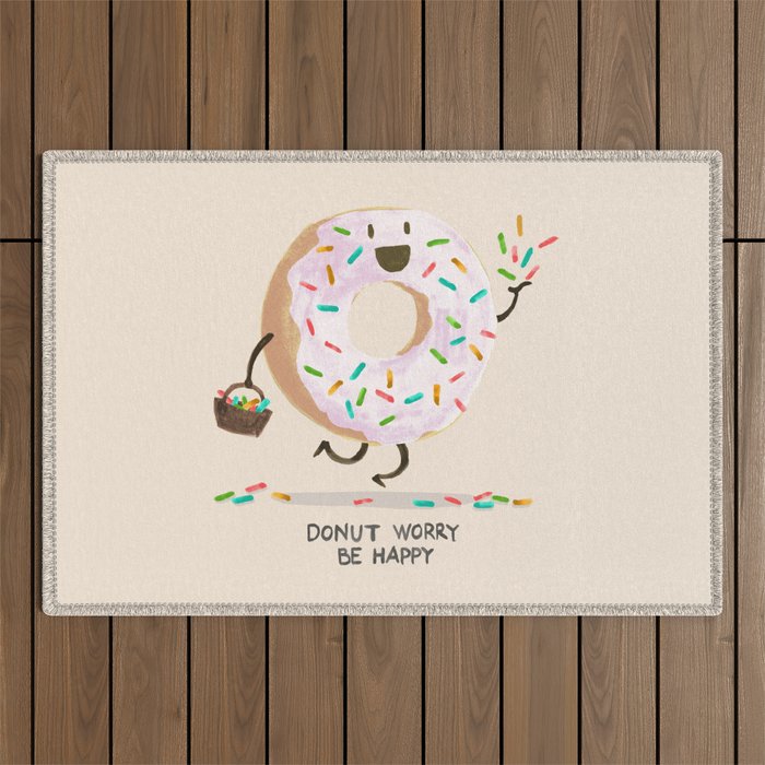 Be Happy Outdoor Rug Gallery Image 1