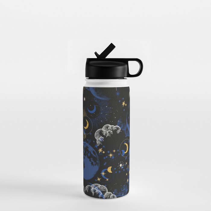 Night sky of stars abstract D Water Bottle Gallery Image 1