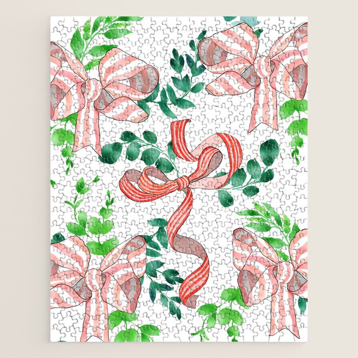 Whimsical Cheerful Bows Plants II Jigsaw Puzzle Gallery Image 1