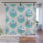 Egyptian Scarab - Turquoise OmbrÃ© Wall Mural Gallery Image 1