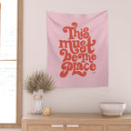 This Must Be The Place (Pink/Red Palette) Wall Tapestry Gallery Image 2