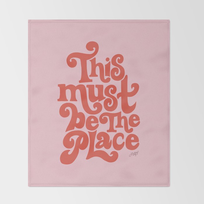 This Must Be The Place (Pink/Red Palette) Throw Blanket Gallery Image 2