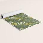 Cozy collection: mix and match happy florals Green leaves love Yoga Mat Gallery Image 2
