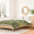 Cozy collection: mix and match happy florals Green leaves love Duvet Cover Gallery Image 2