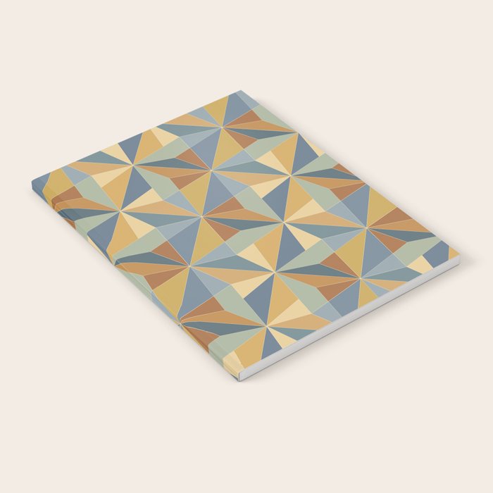 Kaleidoscope Tile Pattern III Warm Earthy Summer Notebook Gallery Image 2
