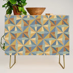 Kaleidoscope Tile Pattern III Warm Earthy Summer Credenza Gallery Image 1