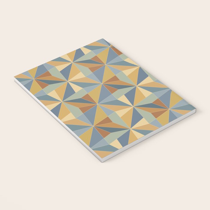 Kaleidoscope Tile Pattern III Warm Earthy Summer Notebook Gallery Image 3
