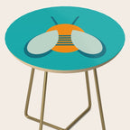 Lucky Bee - Cute Retro Minimalism in Orange and Turquoise Side Table Gallery Image 2