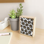 Retro modern black daisies  Mini Art Print Gallery Image 2