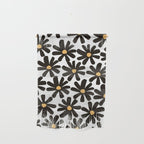Retro modern black daisies  Wall Hanging Gallery Image 1