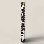 Retro modern black daisies  iPhone Case Gallery Image 2