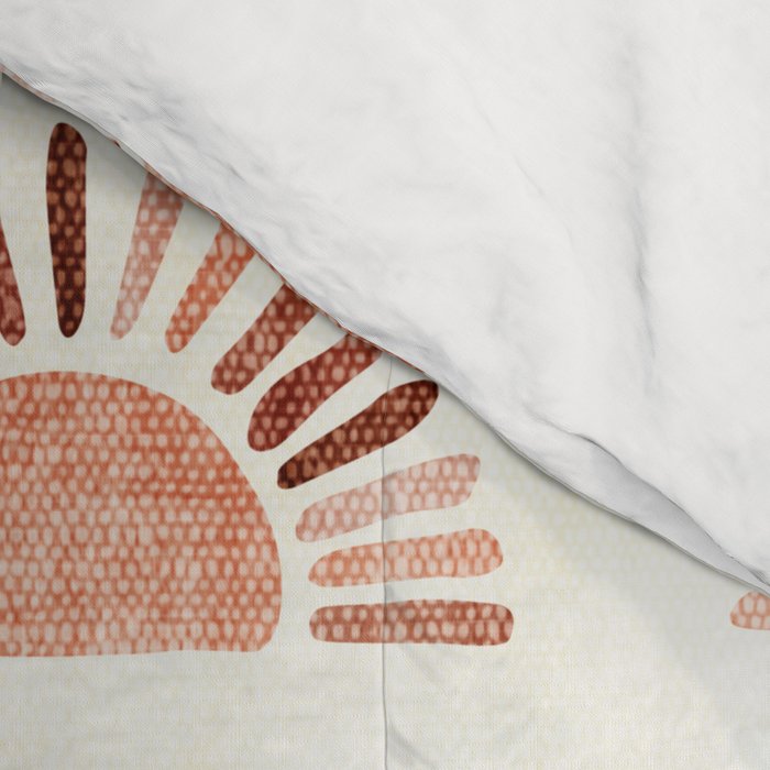 block print suns - multi colored terra cotta Comforter Gallery Image 4