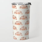 block print suns - multi colored terra cotta Travel Mug Gallery Image 2