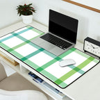 Retro Tonal Green Spring Check Pattern Desk Mat Gallery Image 2