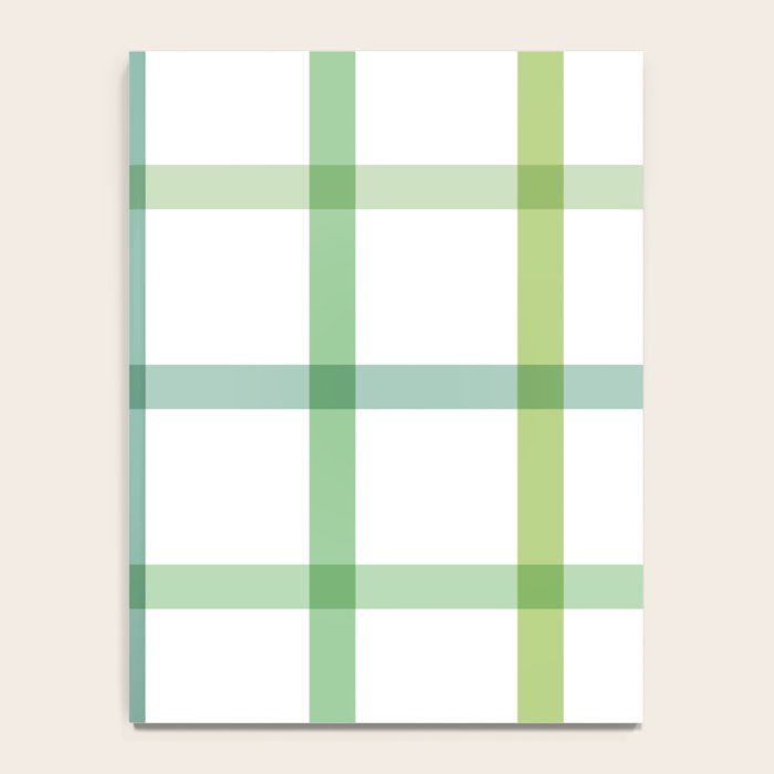 Retro Tonal Green Spring Check Pattern Notebook Gallery Image 4