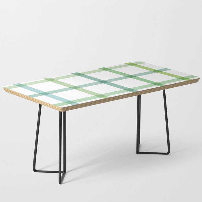 Retro Tonal Green Spring Check Pattern Coffee Table Gallery Image 1