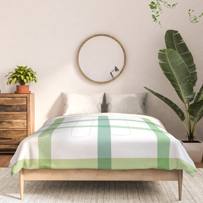 Retro Tonal Green Spring Check Pattern Comforter Gallery Image 3