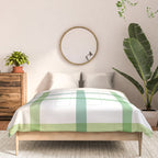 Retro Tonal Green Spring Check Pattern Comforter Gallery Image 3