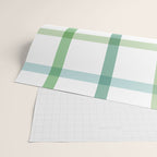 Retro Tonal Green Spring Check Pattern Wrapping Paper Gallery Image 2