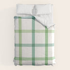 Retro Tonal Green Spring Check Pattern Comforter Gallery Image 6