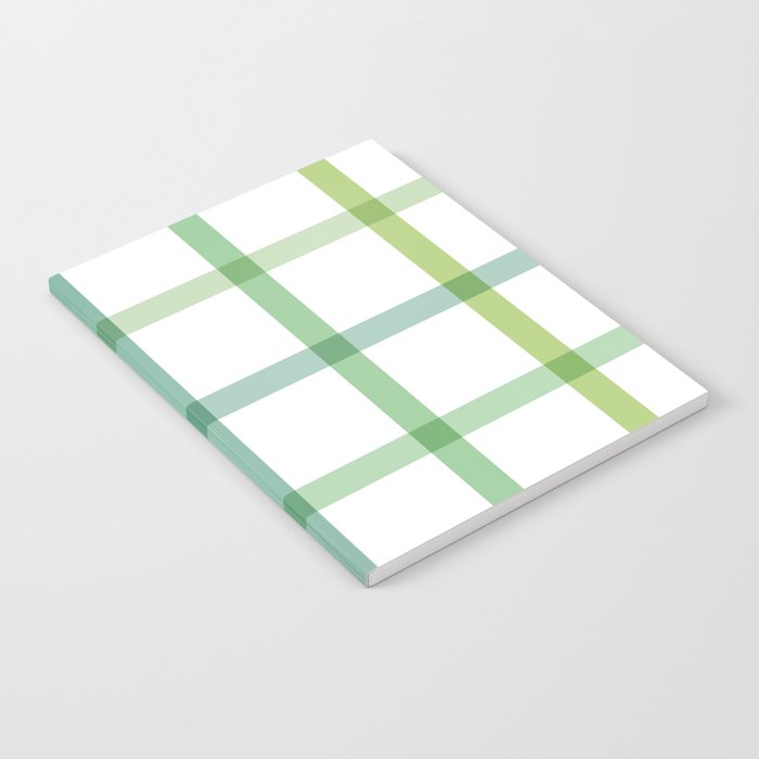 Retro Tonal Green Spring Check Pattern Notebook Gallery Image 2