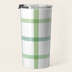 Retro Tonal Green Spring Check Pattern Travel Mug Gallery Image 3