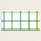 Retro Tonal Green Spring Check Pattern Desk Mat Gallery Image 3