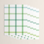 Retro Tonal Green Spring Check Pattern Wrapping Paper Gallery Image 3