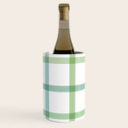 Retro Tonal Green Spring Check Pattern Wine Chiller Gallery Image 2