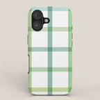 Retro Tonal Green Spring Check Pattern iPhone Case Gallery Image 1