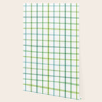 Retro Tonal Green Spring Check Pattern Wallpaper Gallery Image 2