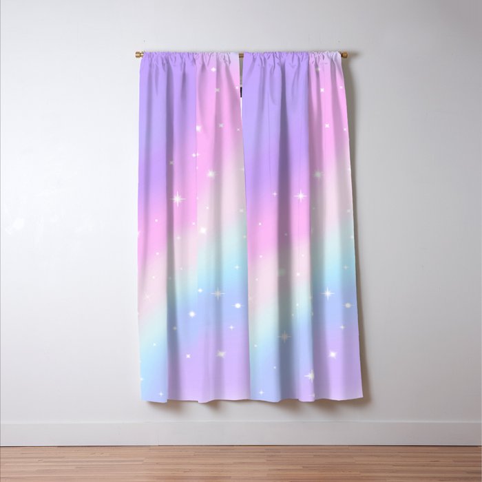 Kawaii Rainbow Magic Window Curtain Gallery Image 3