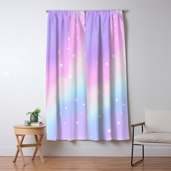 Kawaii Rainbow Magic Window Curtain Gallery Image 5