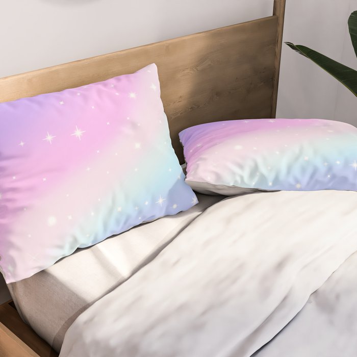 Kawaii Rainbow Magic Pillow Sham Gallery Image 2